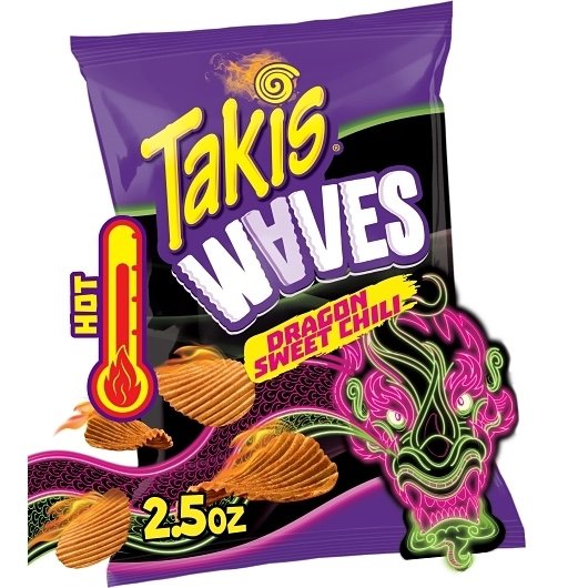 Takis  Waves Dragon Sweet Chili - 2.5 Ounce - 20 Per Case