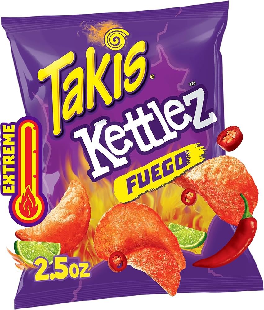 Takis  Kettlez Fuego, Hot Chili Pepper & Lime 2.5 Oz - 20 Per Case