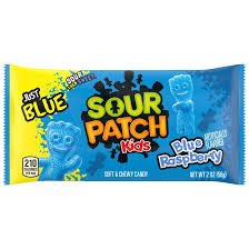 SOUR PATCH KIDS, Soft & Chewy Candy, Blue Raspberry, 2 oz, 24 ct