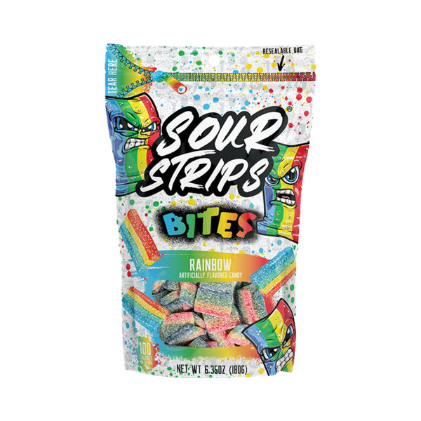 SOUR STRIPS BITES Rainbow Pouch, 6.35 oz., 5/10 ct.